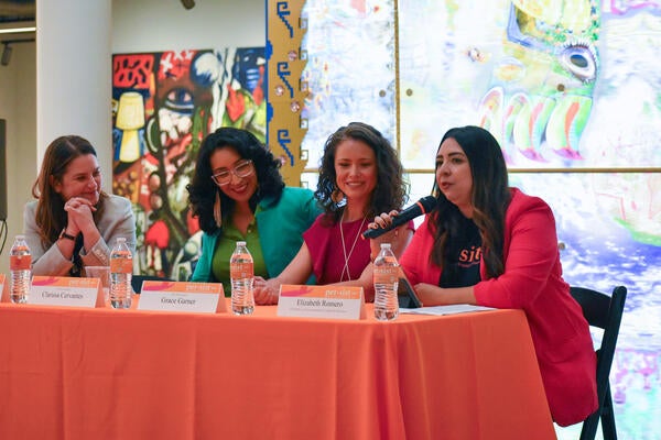 Four women in a panel