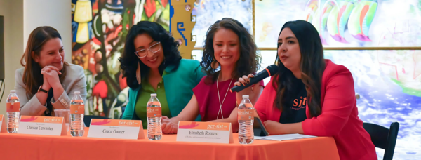 Four women in a panel