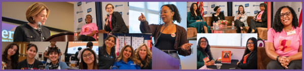 A picture collage of women at the Persist conference