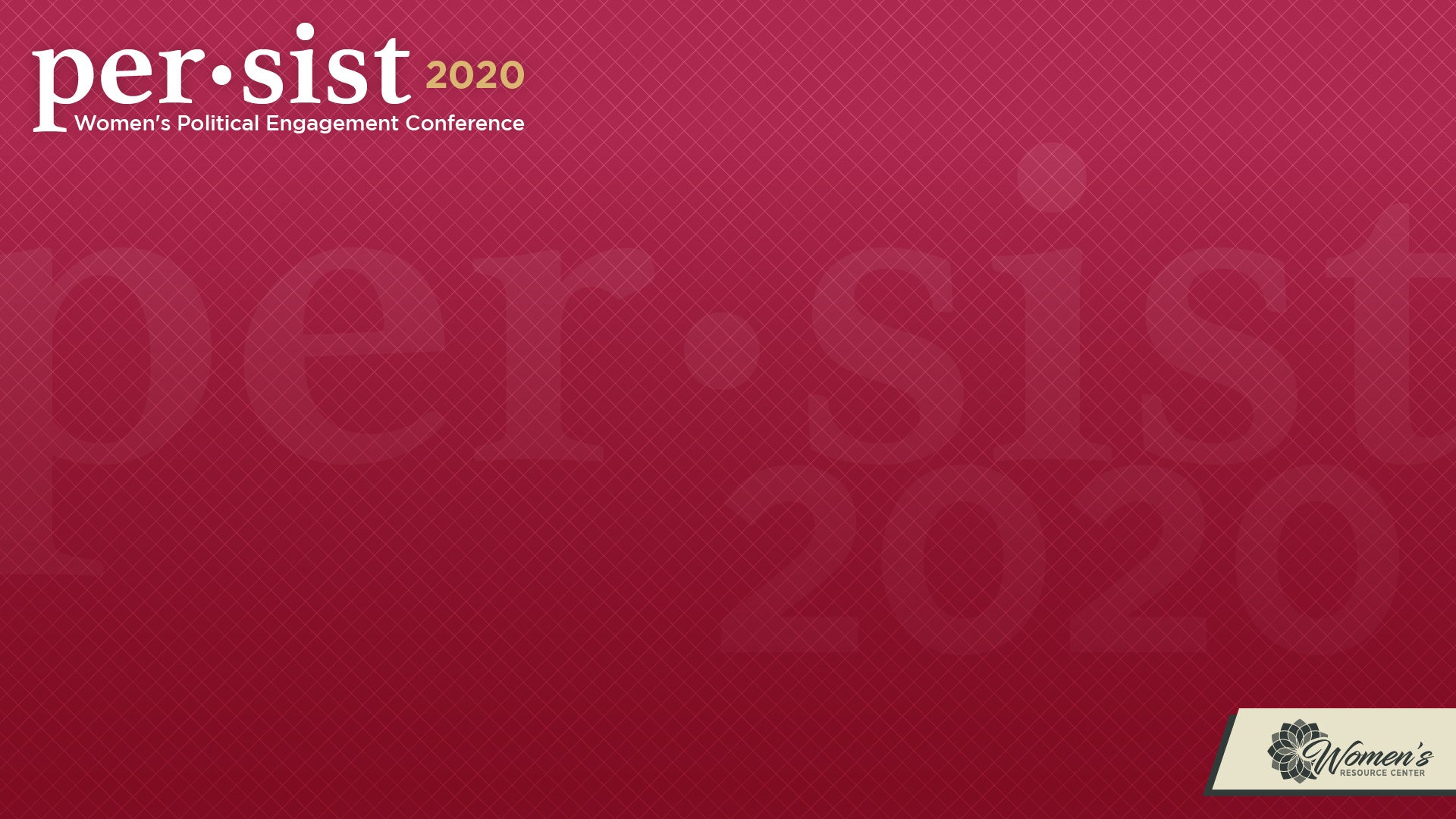 Download: Persist 2020 Zoom Background - Red